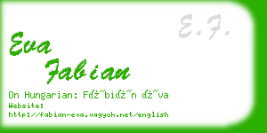 eva fabian business card